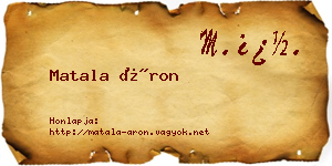 Matala Áron névjegykártya